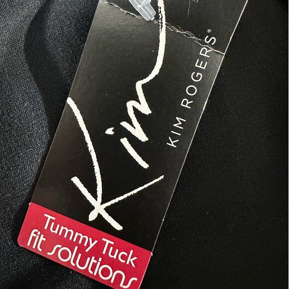 NWT Kim Rogers Tummy Tuck Black Causal Pants Size 12P - Picture 4 of 8